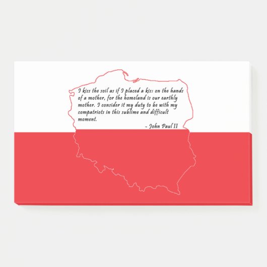 Zitat von Papst Johannes Paul II Post-it Klebezettel (Vorderseite)