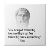 Zitat von Platon Fliese (Vorderseite)