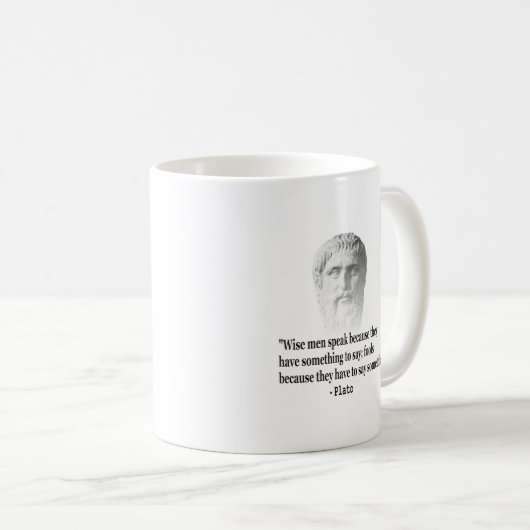 Zitat von Platon Kaffeetasse (VorderseiteRechts)