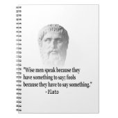 Zitat von Platon Notizblock (Vorderseite)