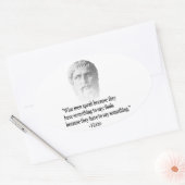 Zitat von Platon Ovaler Aufkleber (Umschlag)