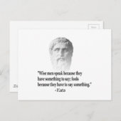 Zitat von Platon Postkarte (Vorne/Hinten)