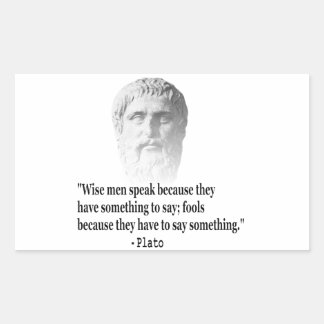 Zitat von Platon Rechteckiger Aufkleber