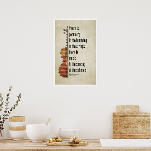 Zitat von Pythagoras Poster (Küche)