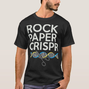 Zitat von Rock Paper Crispr Funny Scientist Biolog T-Shirt