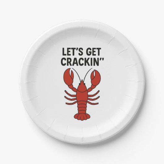 Zitat von Rotem Hummer-Party Pappteller (Vorderseite)