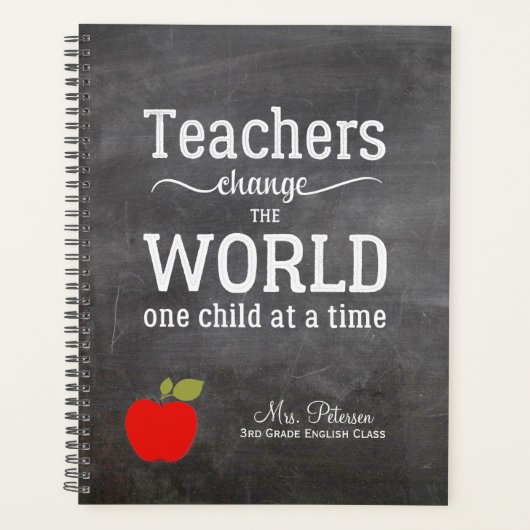 Zitat von Roten Apfeln und Ihr Lehrer für Textgesp Planer (Vorderseite)