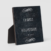 Zitat von Rumi über Stille und Gott Fotoplatte (Vorderseite)