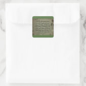 Zitat von Saint Patrick Quadratischer Aufkleber (Tasche)