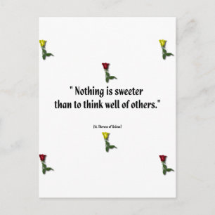 Zitat von Saint Therese 1 Postkarte