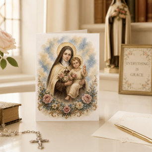 Zitat von Saint Thérèse von Lisieux Rosen Karte