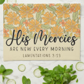 Zitat von Schriften, Bibelverse, Retro-Blumendesig Geschirrtuch (Gefaltet)