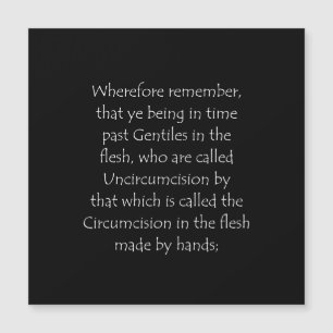 Zitat von Schriften Ephesians 2 11 Magnetkarte