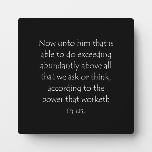 Zitat von Schriften Ephesians 3 20 Fotoplatte (Vorderseite)