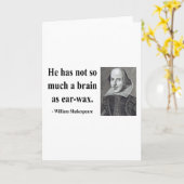 Zitat von Shakespeare 12b Karte (Gelbe Blume)