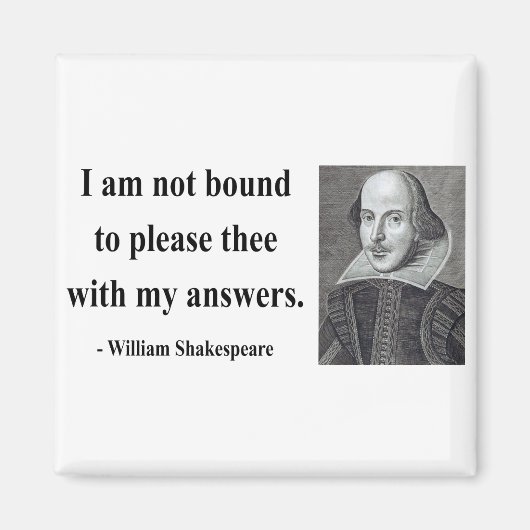 Zitat von Shakespeare 9b Magnet (Vorne)