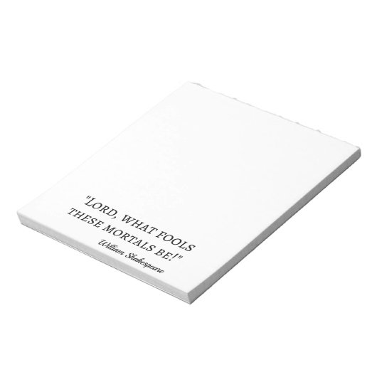 Zitat von Shakespeare - dumme Moralvorstellungen I Notizblock (Rotiert)