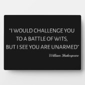 Zitat von Shakespeare - Kampf der Stärken Fotoplatte (Vorderseite)