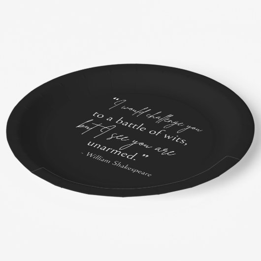 Zitat von Shakespeare - Kampf der Stärken II Pappteller (Schrägansicht)