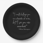 Zitat von Shakespeare - Kampf der Stärken II Pappteller (Vorderseite)