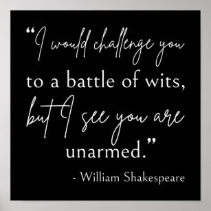 Zitat von Shakespeare - Kampf der Stärken II Poster