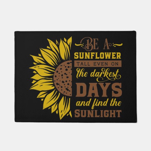 Zitat von Sonnenblumen Doormat Fußmatte (Vorderseite)