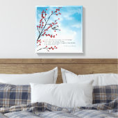 Zitat von St. Therese Birds Cloud Branch Berries Leinwanddruck (Insitu (Schlafzimmer))