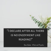 Zitat von Stolz und Vorurteilen III Einladung (Stehend Vorderseite)