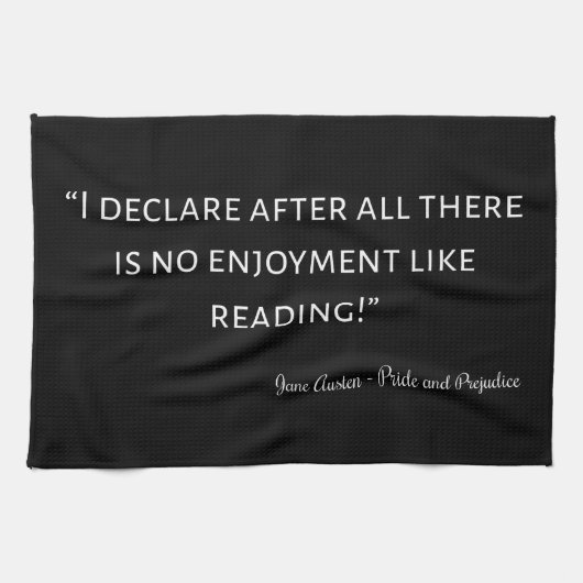 Zitat von Stolz und Vorurteilen III Geschirrtuch (Horizontal)