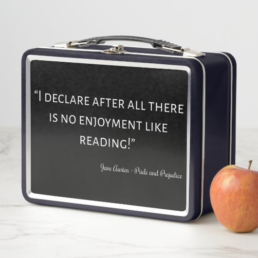 Zitat von Stolz und Vorurteilen III Metall Brotdose (Beispiel)