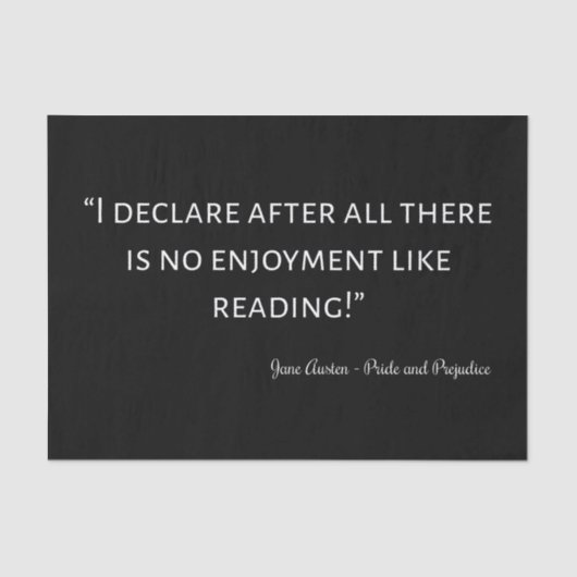 Zitat von Stolz und Vorurteilen III Seidenpapier (Vorderseite)