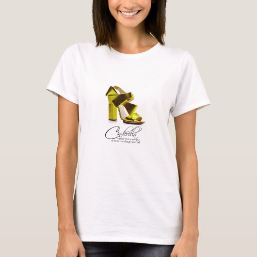 Zitat von T - Shirt Princess Cinderella Lime Green (Vorderseite)
