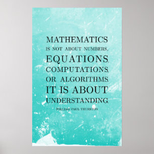 Zitat von Thurston - Math Posters Poster