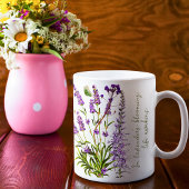 Zitat von Violet Lavendel Blüten Inspiration Blume Kaffeetasse