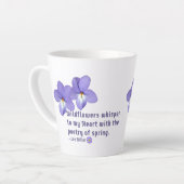 Zitat von Vogel-Foot-Violets-Wildblumen Milchtasse (Linke Ecke)