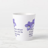 Zitat von Vogel-Foot-Violets-Wildblumen Milchtasse (Vorderseite)