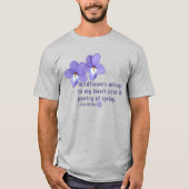 Zitat von Vogel-Foot-Violets-Wildblumen T-Shirt (Vorderseite)