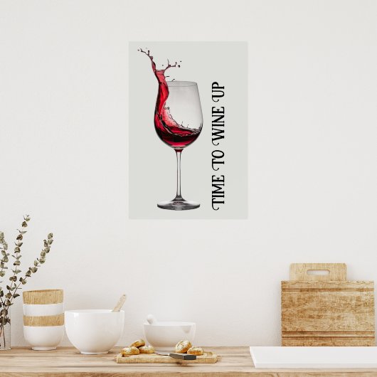 Zitat von Weinglas Poster (Küche)