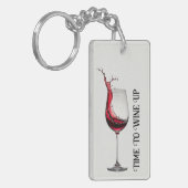 Zitat von Weinglas Schlüsselanhänger (Vorderseite links)