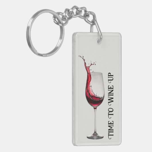 Zitat von Weinglas Schlüsselanhänger (Vorderseite links)