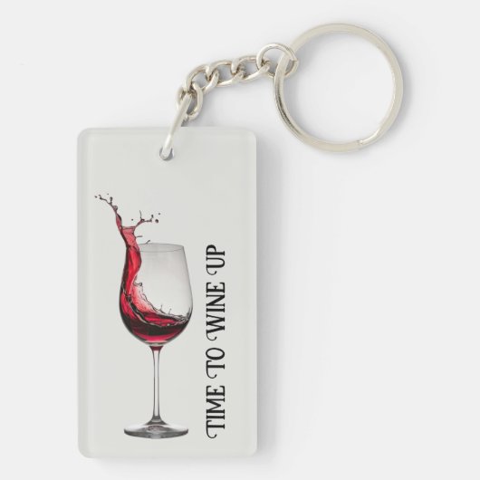 Zitat von Weinglas Schlüsselanhänger (Rückseite)