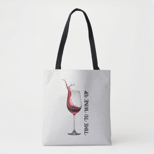 Zitat von Weinglas Tasche (Vorderseite)