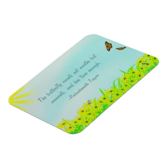 Zitat von wertvollen Momenten Schmetterlinge Magnet (Linke Seite)