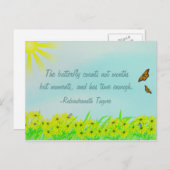 Zitat von wertvollen Momenten Schmetterlinge Postkarte (Vorne/Hinten)