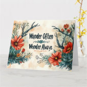 Zitat: Wander oft, wundern Sie sich immer Karte (Gelbe Blume)