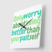 Zitat-Wanduhr Quadratische Wanduhr (Winkel)