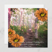 Zitat, "Wege" Dankeskarte (Vorne/Hinten)