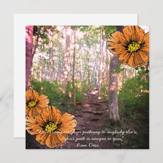 Zitat, "Wege" Dankeskarte (Vorne/Hinten)