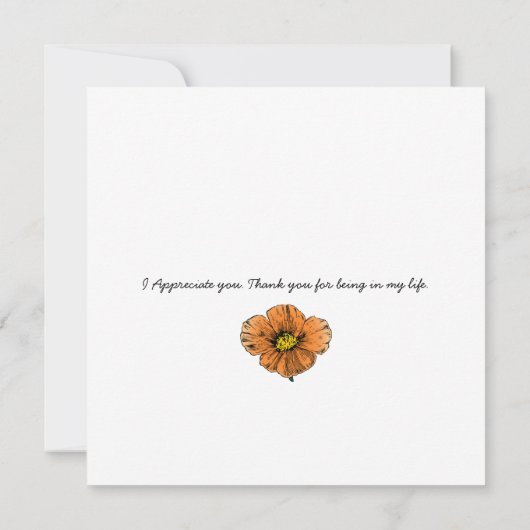 Zitat, "Wege"  Dankeskarte (Rückseite)