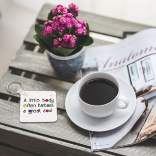 Zitat weiß schwarz farbenfroher Buchstabe große Se Schlüsselanhänger